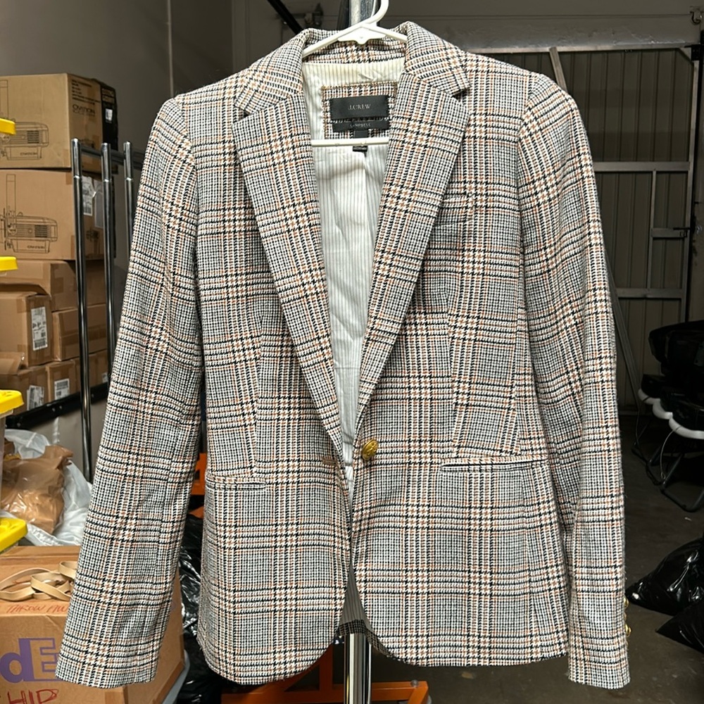 J.Crew size 2 brown plaid blazer